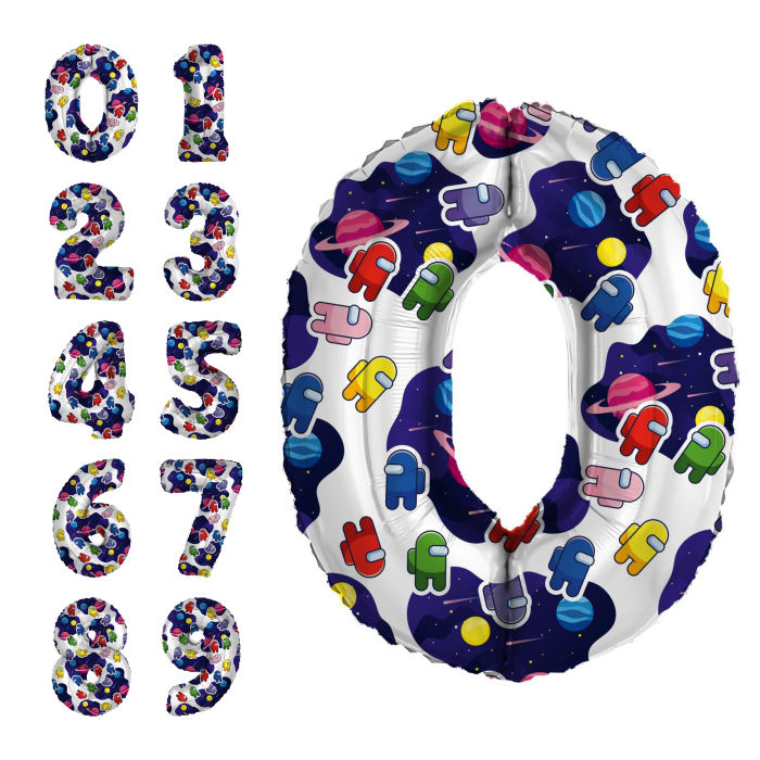 Шар Цифра Космонавтики с гелием 1 шт