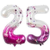 Шары Цифры 25 Девичьи радости 100 см с гелием 1 шт