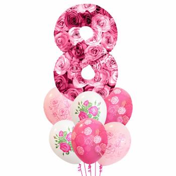 Букет Цифра 8 Марта! Симфония роз 7 шт