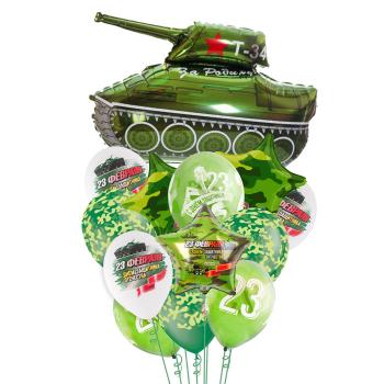 Букет 23 Февраля! Танк 13 шт