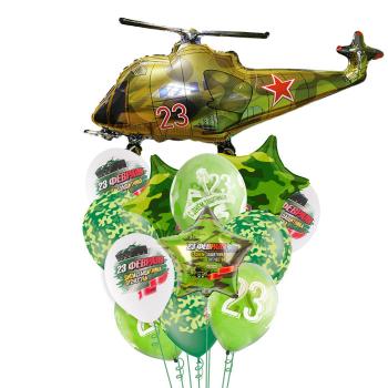 Букет 23 Февраля! Вертолет 13 шт