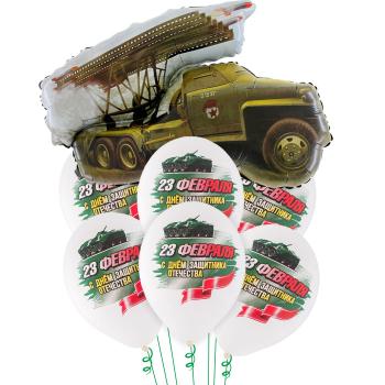 Букет 23 Февраля! Боевая машина 7 шт