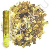 Хлопушка ПБ в пластиковой тубе 30 см Золотое конфетти