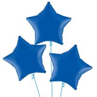 Букет Шары фольга Звезды синие 46 см