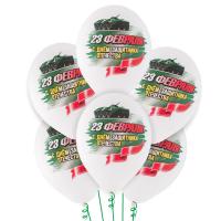 Букет из латексных шаров  23 Февраля!4 цв.белые