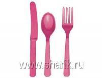 Столовые приборы Веселая Затея пласт магента 24 шт