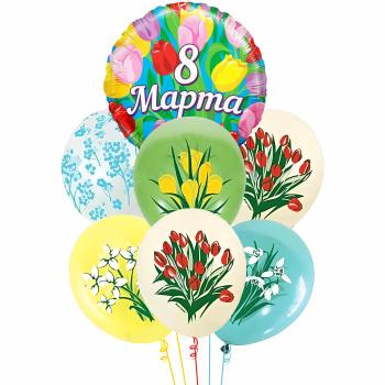 Букет 8 Марта! Весенние цветы 7 шт