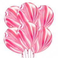 Букет Шары Агат красно-белые 35 см