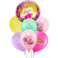 Букет 8 Марта! Тюльпаны и мимозы 7 шт