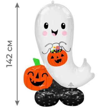 Шар фигура ходячая Привидение и Тыква надутая воздухом 1 шт