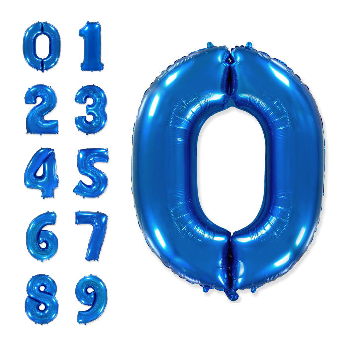 Шар Цифра Синяя с гелием 1 шт