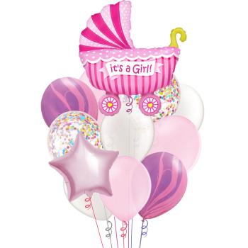 Букет Рождение малышки! Коляска 12  шт