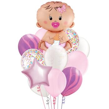 Букет Рождение малышки! Девочка 12  шт