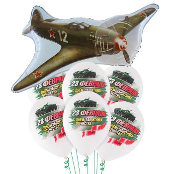 Букет 23 Февраля! Истребитель 7 шт