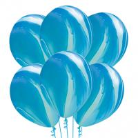 Букет Шары Агат синие 35 см