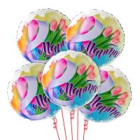 Букет из фольгированных шаров 8 Марта! Тюльпаны нежные