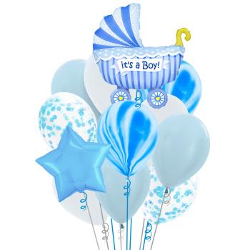 Букет Рождение малыша! Коляска 12  шт