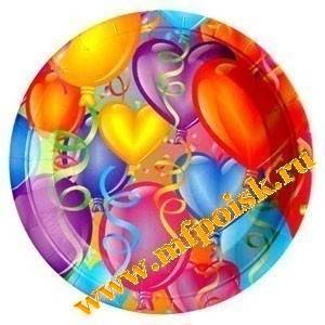 Тарелка Пати Бум бум. Праздничное настроение 23 см 6 шт