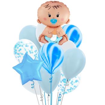 Букет Рождение малыша! Мальчик 12  шт Букет Рождение малыша! Мальчик 12  шт