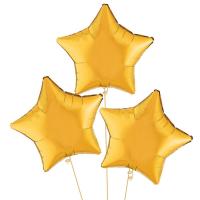 Букет Шары фольга Звезды золотые 46 см