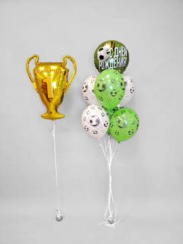 Сет из воздушных шаров С ДР Кубок чемпиона 8 шт