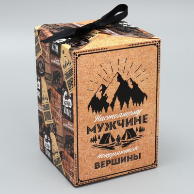 Коробка складная Настоящему мужчине 12*18*12 см 1 шт