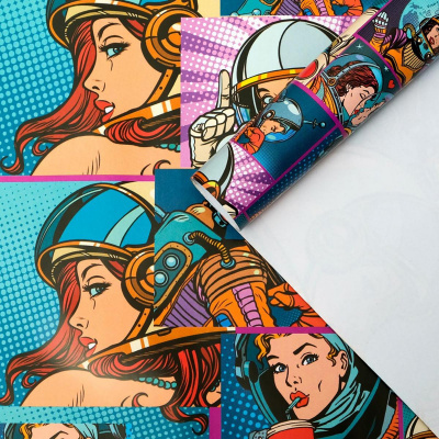 Бумага глянцевая Pop-art космос 50*70 см 1 шт  