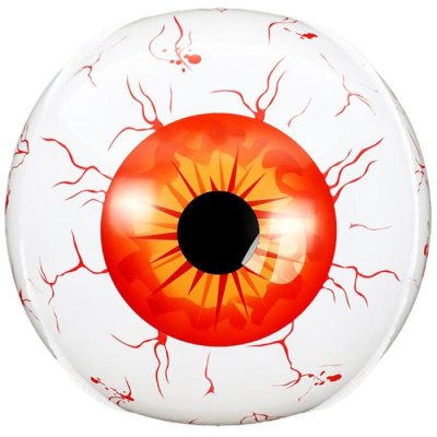 Шар Круг фольга 22" Глаз красный 3D (Fl)