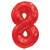Шар Цифра 8 красный 81 см
