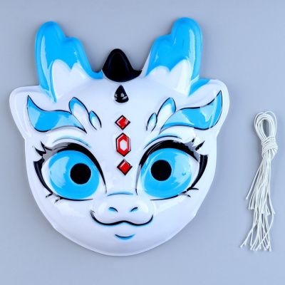 Маска пластик Белый дракон 1 шт