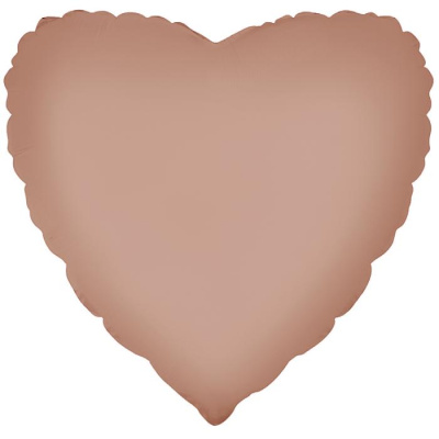 Шар фольга без рисунка Сердце 18" винтажная Роза (FM)