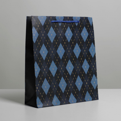 Пакет ламинат Клетка 23*27*8 см 1 шт