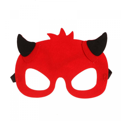 Маска Дьяволенок фетр 1 шт Маска Дьяволенок фетр 1 шт