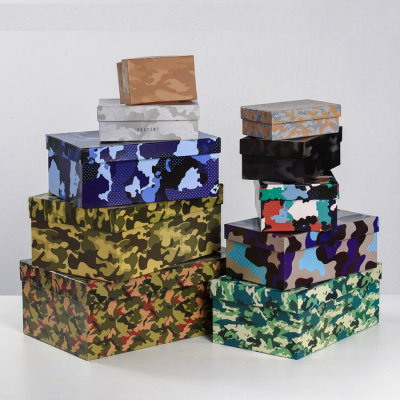 Коробка Прямоуг Хаки №2 14*8.5*4.5 см цвет микс 1 шт