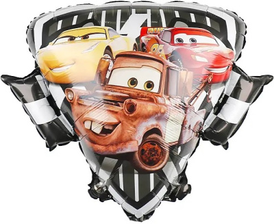 К Шар фольга Фигура Тачки Герб 74 см К Шар фольга Фигура Тачки Герб 74 см