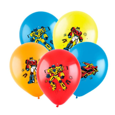 Шар 12" Пастель ассорти Трансформеры 50 шт