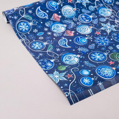 Бумага глянцевая Новогодние игрушки 70*100 см 1 шт