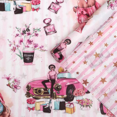 Бумага глянцевая двусторон Кокетка 70*100 см 1 шт