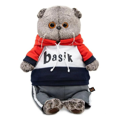 Мягкая игрушка Басик в костюме в стиле спорт-шик 25 см 1 шт 