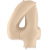 Шар Цифра 4 кремовая 102 см (FM)