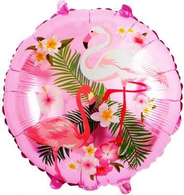 Шар Круг фольга 18" Фламинго розовый (Fl)