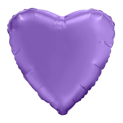 Шар фольга без рисунка Сердце 18" пурпурный Сатин (Ag)