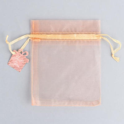 Мешочек из органзы бежевый 10*12 см 1 шт