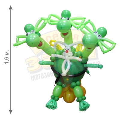 Фигура из шаров Дракоша 1,6 м Фигура из шаров Дракоша 1,6 м