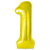 Шар Цифра 1 золото Слим 100 см (FM) Шар Цифра 1 золото Слим 100 см (FM)