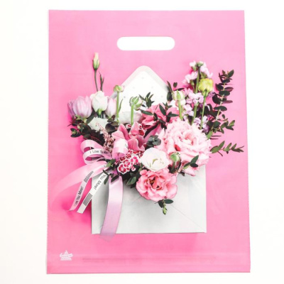 Пакет п/э Нежное послание 31*40 см 1 шт