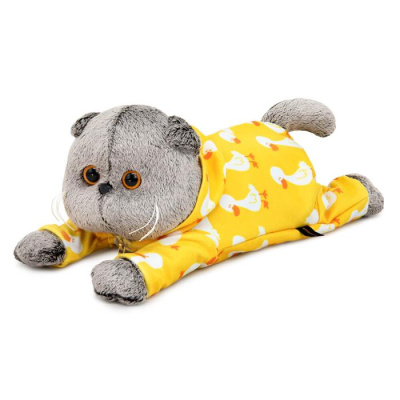 Мягкая игрушка Басик в комбинезоне с гусями 25 см 1 шт