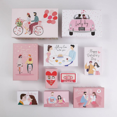 Коробка прямоуг Любовь №8 26*17*10 см рис микс 1 шт Коробка прямоуг Любовь №8 26*17*10 см рис микс 1 шт