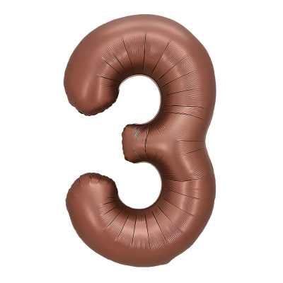 Шар Цифра 3 шоколад 81 см Шар Цифра 3 шоколад 81 см