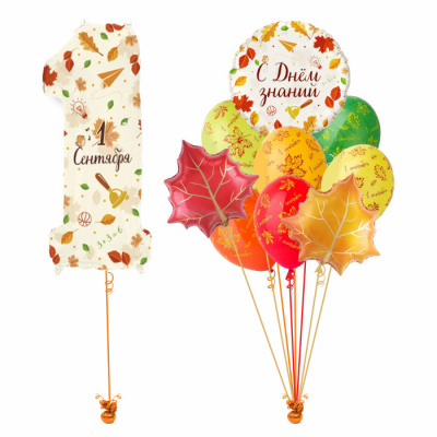 Сет из воздушных шаров 1 Сентября! Цифра С Днем знаний! Осень 10 шт Сет из воздушных шаров 1 Сентября! Цифра С Днем знаний! Осень 10 шт